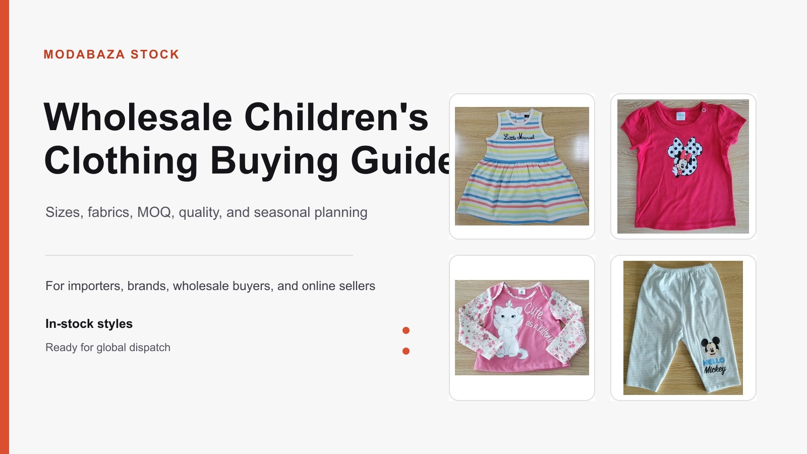 Wholesale Children's Clothing Buying Guide: Sizes, Fabrics, MOQ, and Seasonal Planning